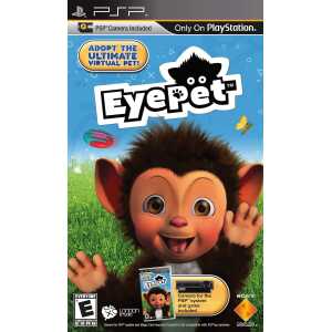 EyePet virtual pet game for PSP with adorable monkey character.