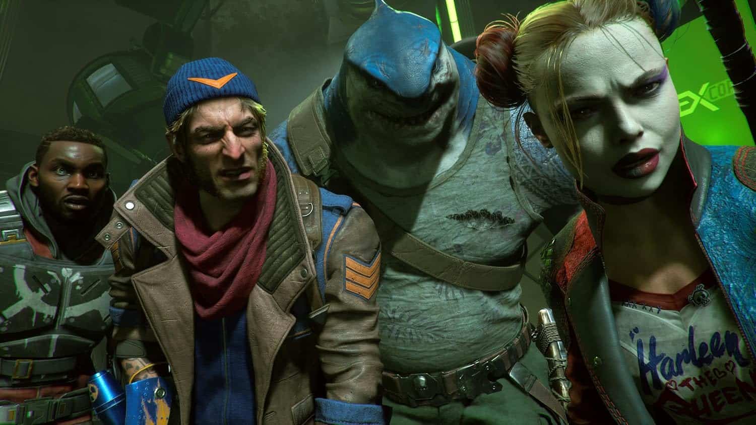Group of diverse, detailed video game characters in a dynamic scene.