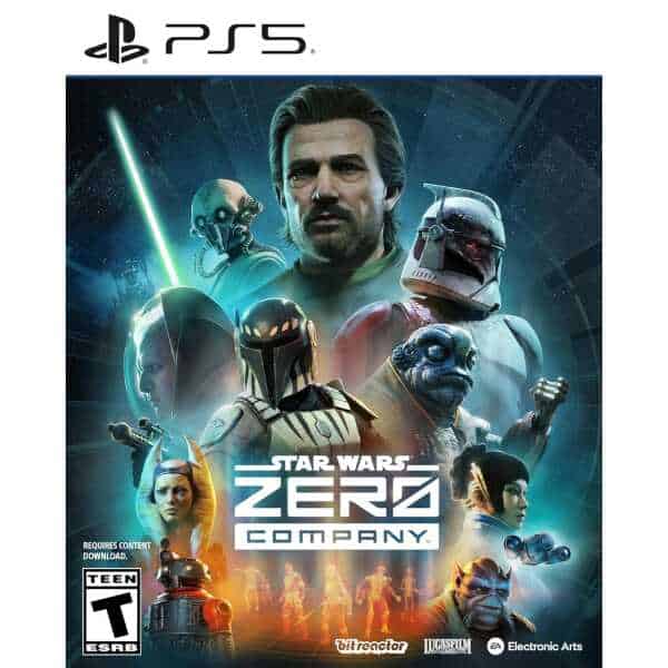 Star Wars Zero Company game cover with characters and logo.