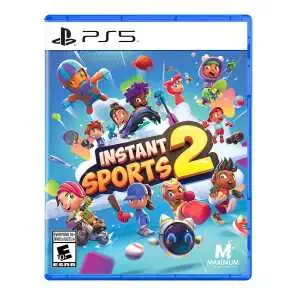 Cover art for Instant Sports 2 PS5 game with colorful characters and sports themes.