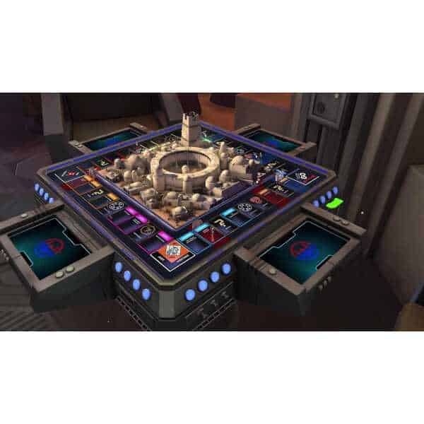 Modern Monopoly board game with electronic banking and digital features.