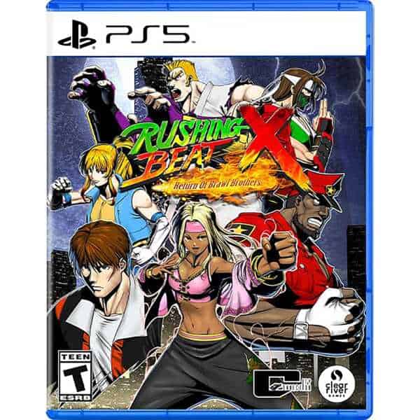 Rushing Beat X game cover with diverse characters for PS5.