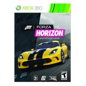Forza Horizon Limited Collector's Edition game cover with yellow sports car for Xbox 360.