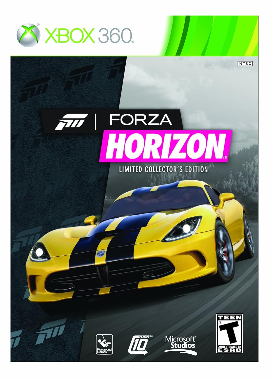 Forza Horizon Limited Collector's Edition game cover with yellow sports car for Xbox 360.