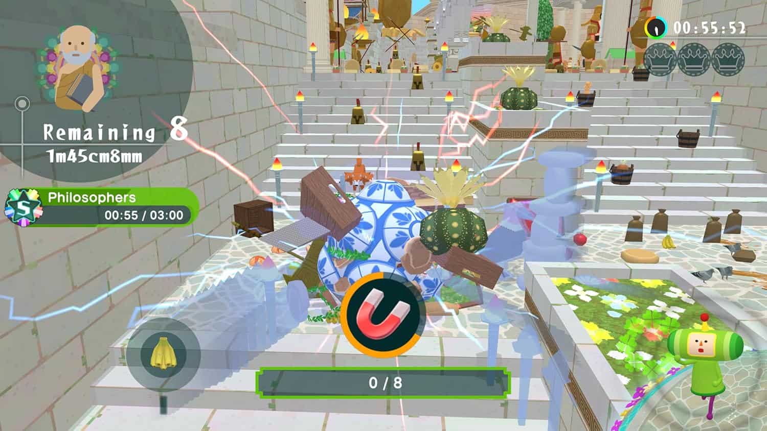 Vibrant scene from Once Upon A Katamari game showcasing colorful characters and dynamic gameplay.