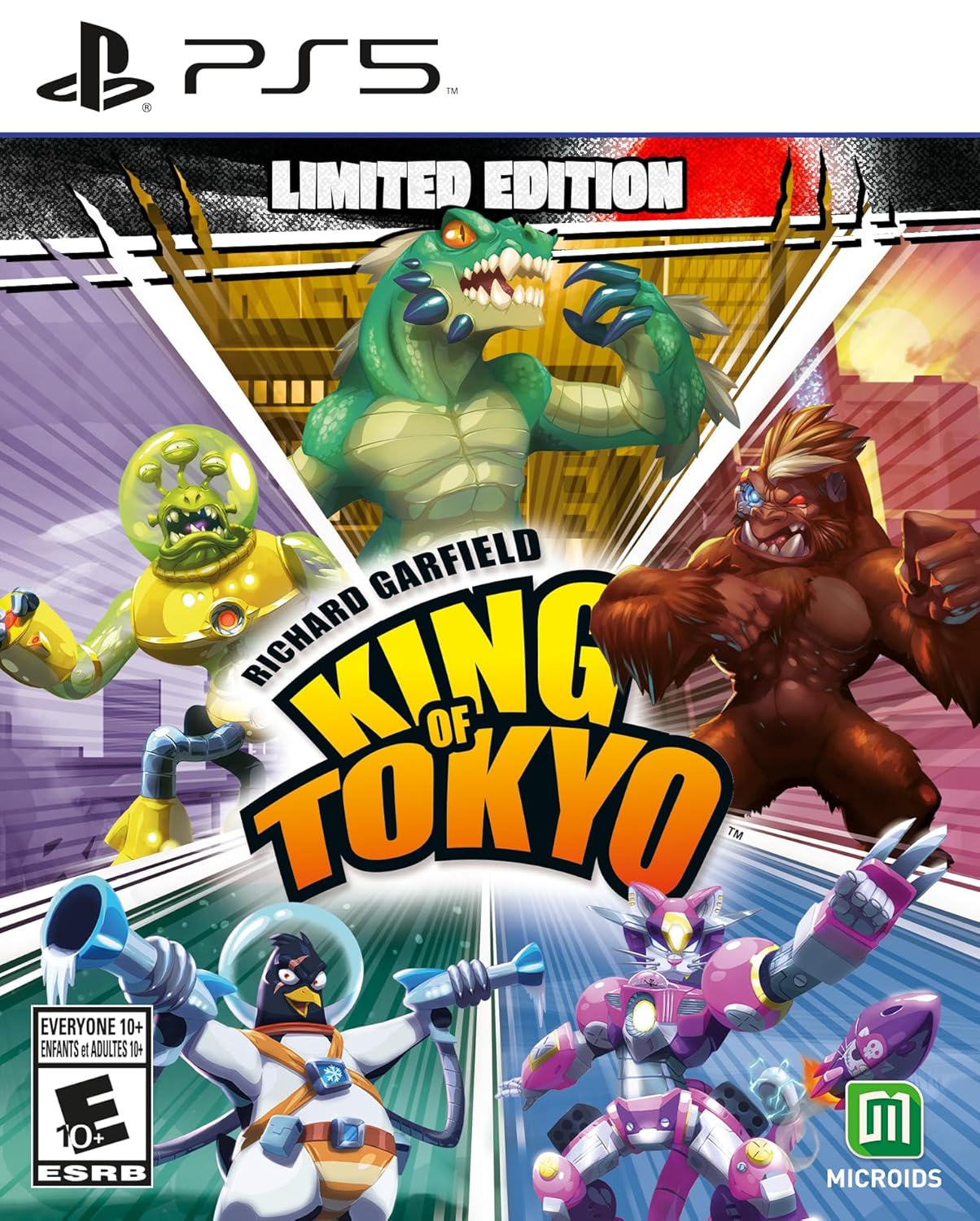Limited edition King of Tokyo game with colorful monster characters.