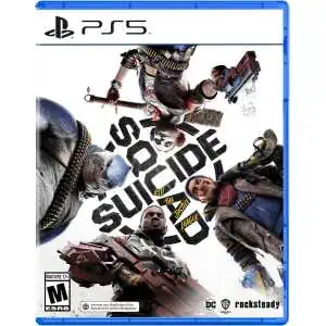 Kill the Justice League PS5 game cover featuring Harley Quinn, Deadshot, King Shark, and Captain Boo.