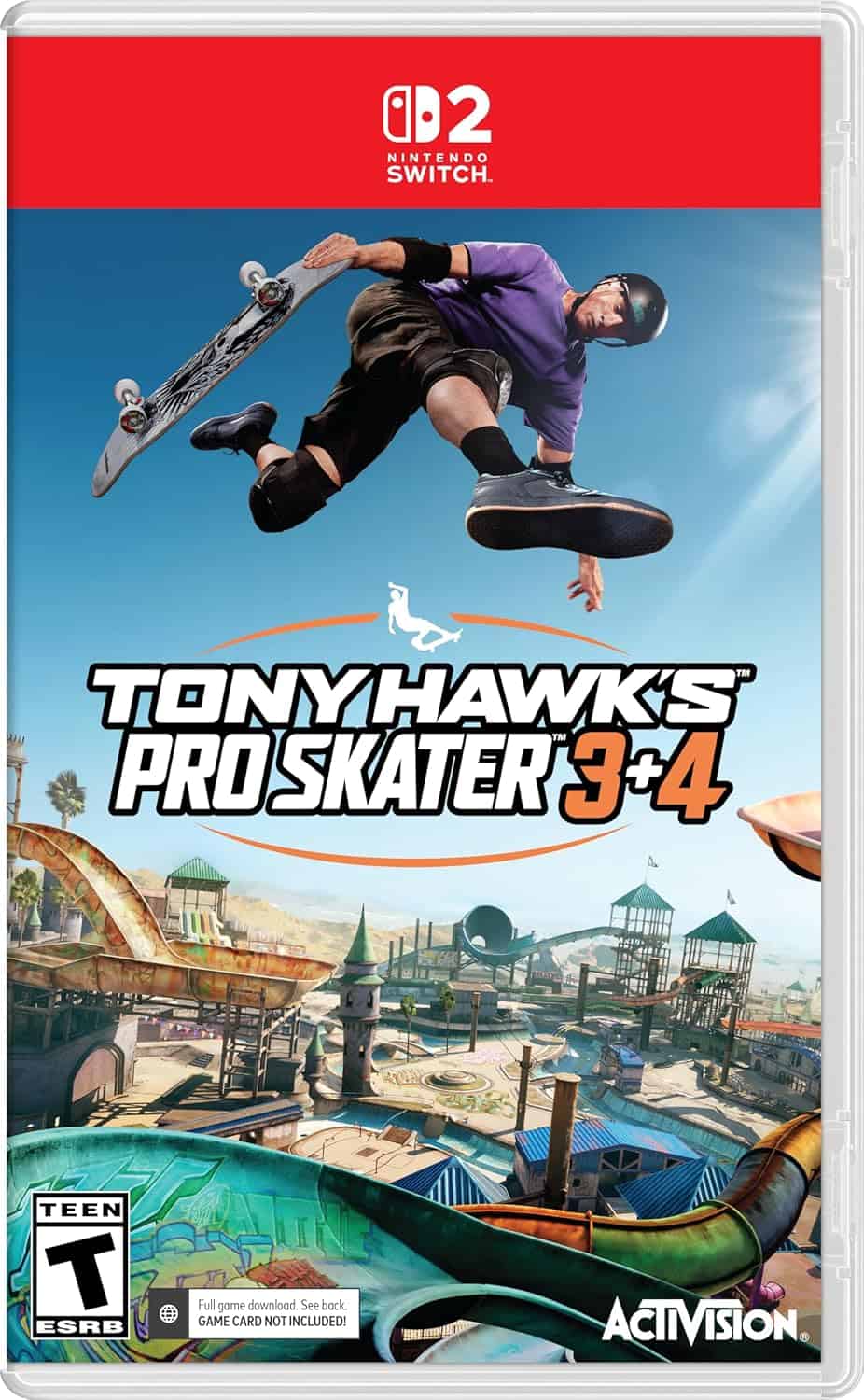 Action shot of a skateboarder performing a trick in Tony Hawk's Pro Skater 3 + 4 game.