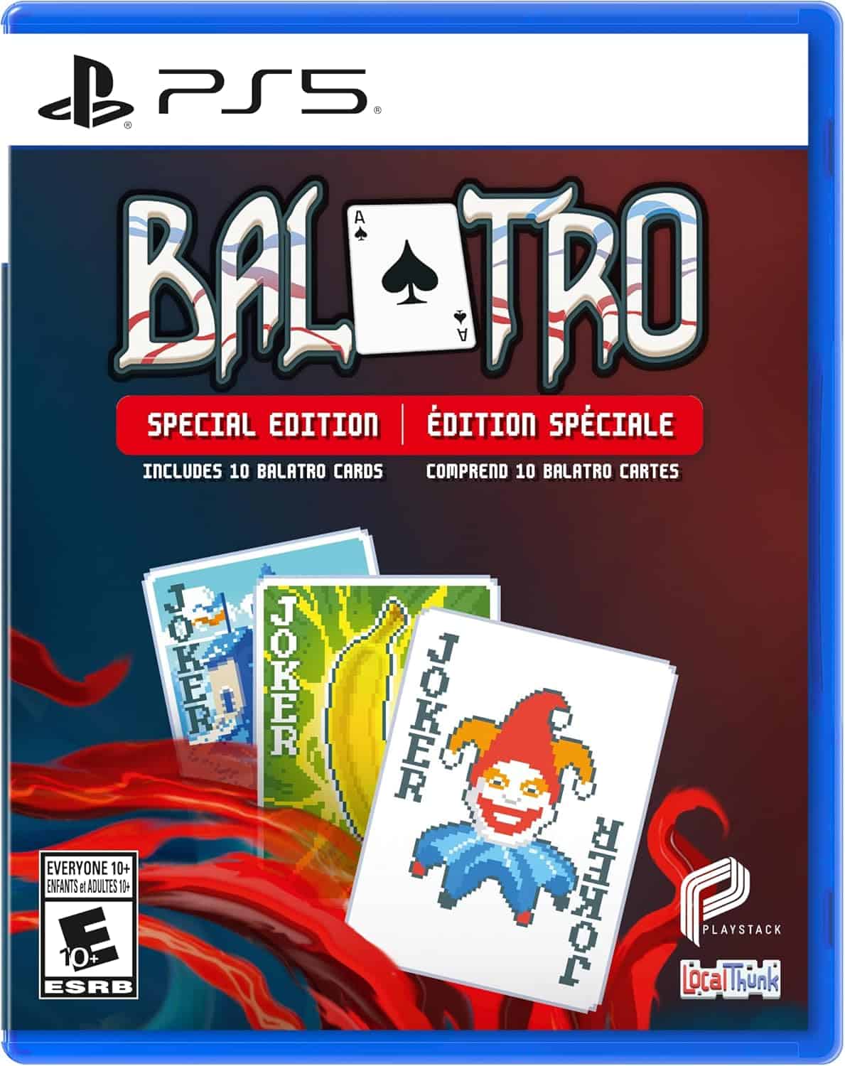Balatro Special Edition game cover with joker cards for PS5.