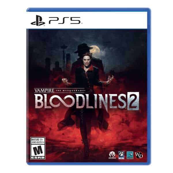 Vampire: The Masquerade - Bloodlines 2 game cover for PS5.