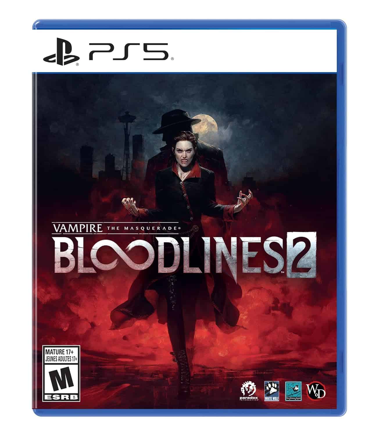 Vampire: The Masquerade - Bloodlines 2 game cover for PS5.
