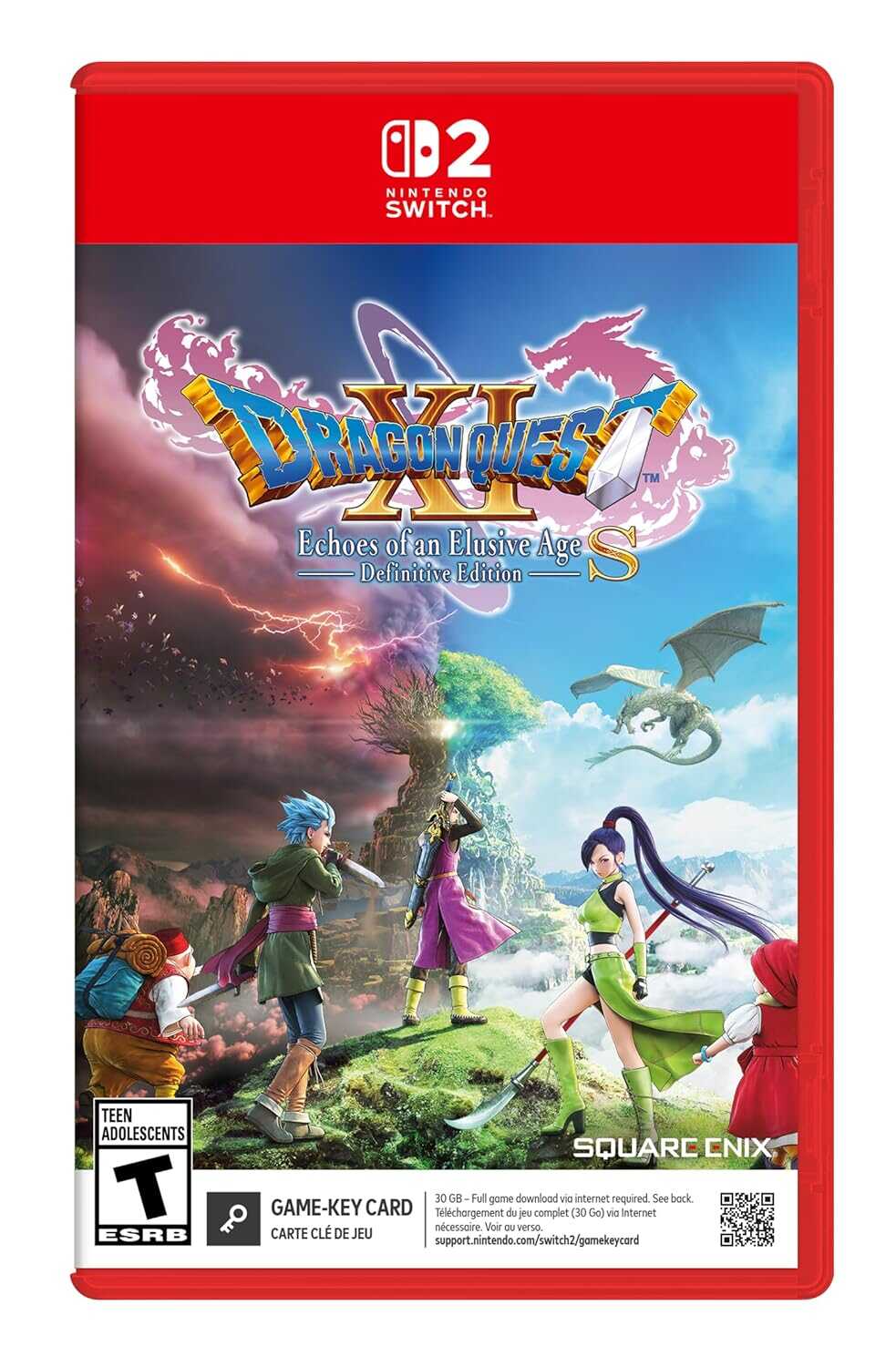 Dragon Quest XI S: Echoes of an Elusive Age Switch game cover art.
