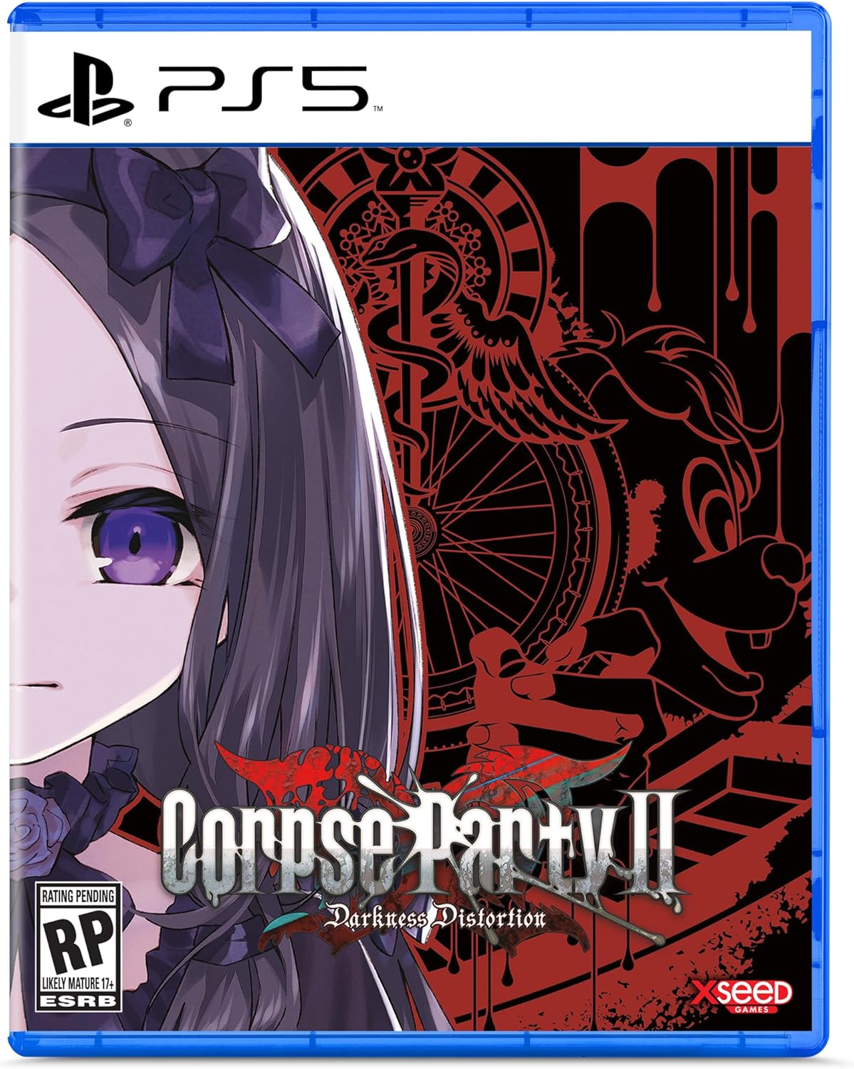 Darkness Distortion PS5 game cover featuring anime-style character art and dark, horror-themed backg.