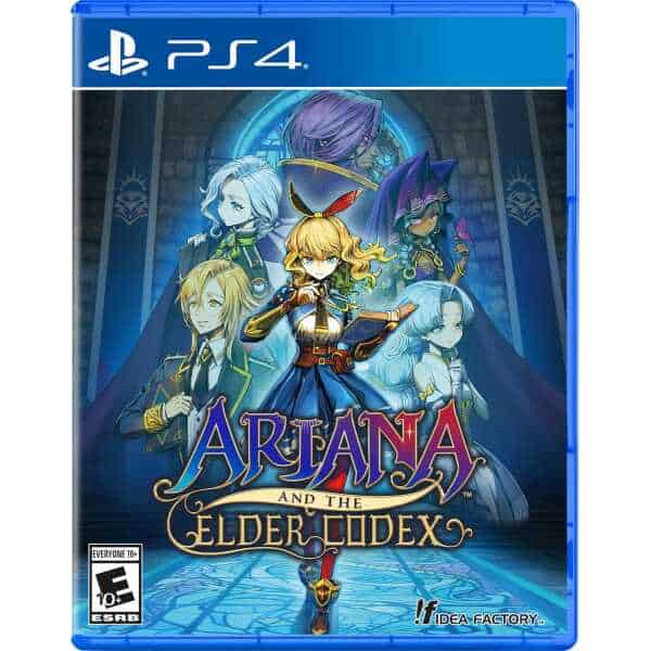 Ariana and the Elder Codex game cover with fantasy characters for PS4.