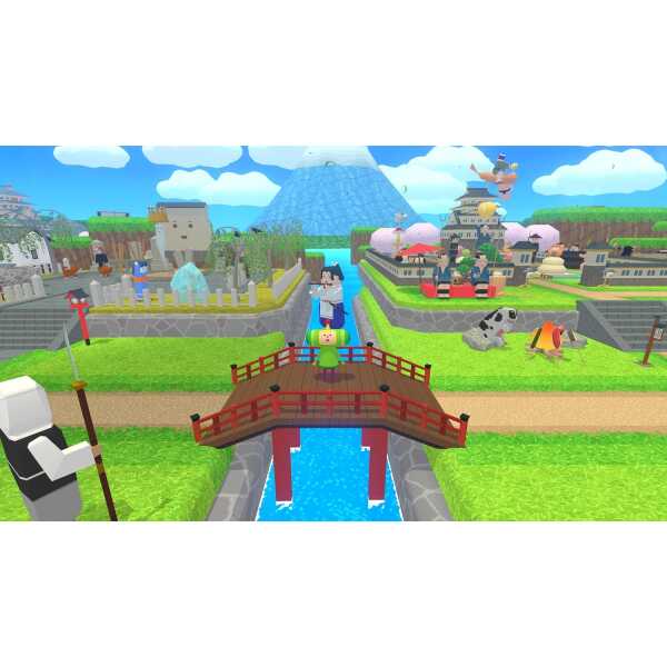 Colorful pixel art scene from Once Upon A Katamari game by Gameware.