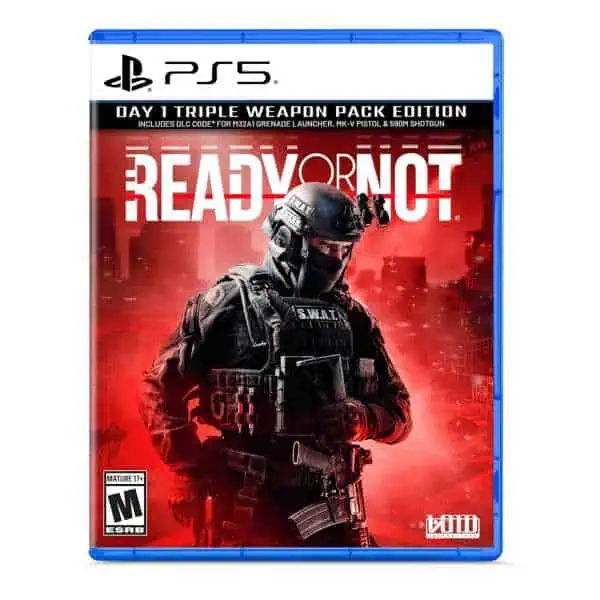 Ready or Not Day 1 Edition PS5 game with tactical SWAT gameplay.