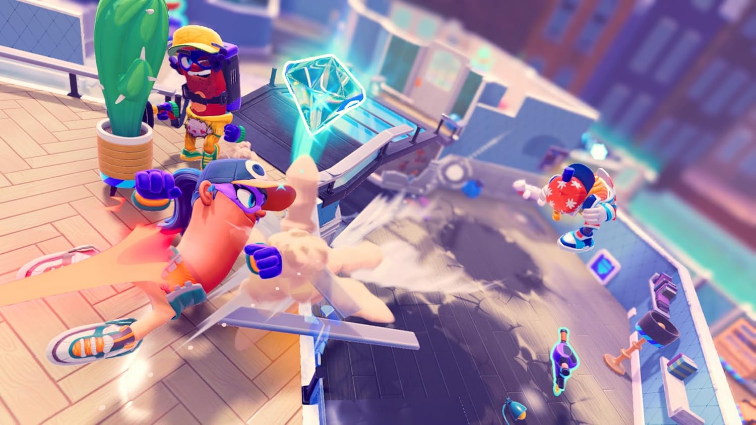 Bandit Trap scene with characters and digital elements in a game setting.