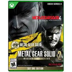 Metal Gear Solid V Master Collection Xbox Series X game cover with characters and title.