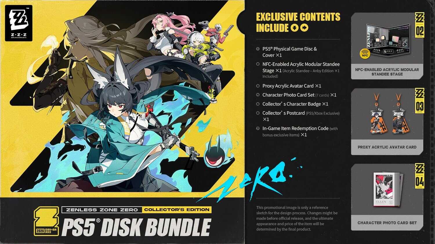 Limited edition PS5 game bundle for Zenless Zone Zero Collector's Edition.