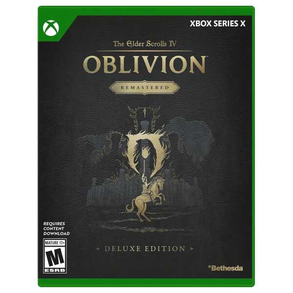 Oblivion Remastered Deluxe Edition for Xbox Series X, featuring enhanced graphics and gameplay.