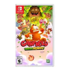 Garfield game cover for Nintendo Switch with Garfield and friends in colorful scene.