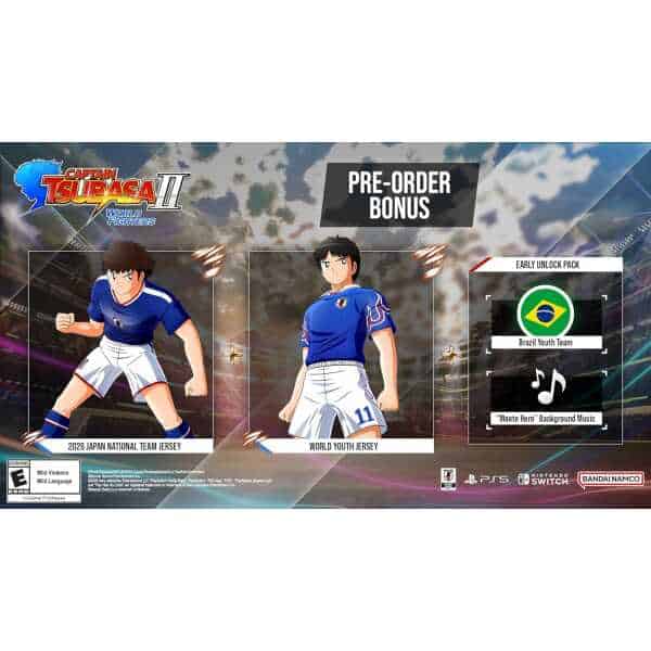 Pre-order bonus for soccer game featuring Brazil Youth Team and World Youth Jersey.