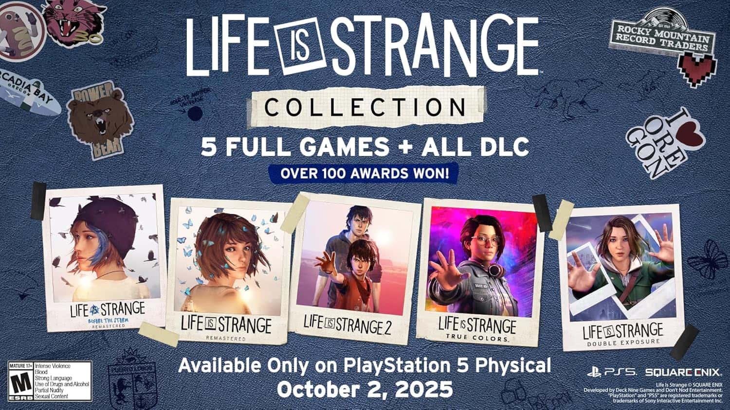 Life is Strange Collection game bundle with 5 full games and DLC for PlayStation.