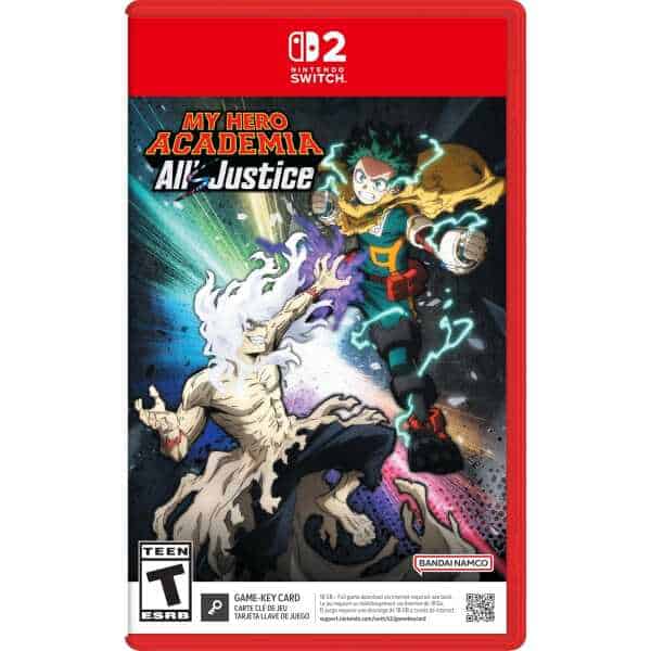 Nintendo Switch game cover for My Hero Academia: All Might's Justice.