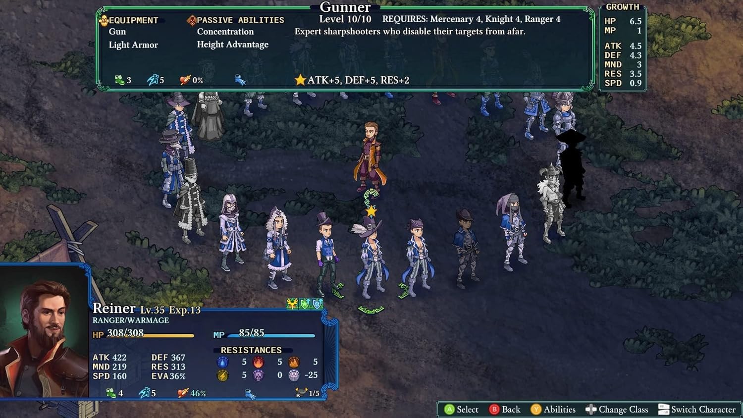 Fantasy RPG game scene with characters and game interface elements.