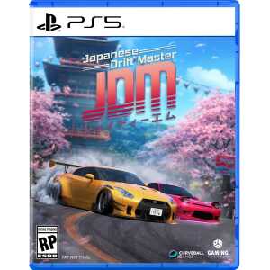 Japanese Drift Master IM PS5 game cover with drifting cars and cherry blossoms.