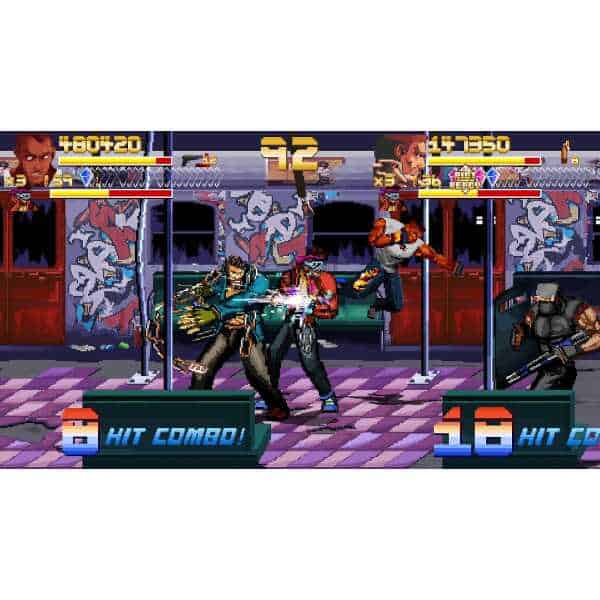 Gameplay screenshot from Fallen City Brawl showing combat action.