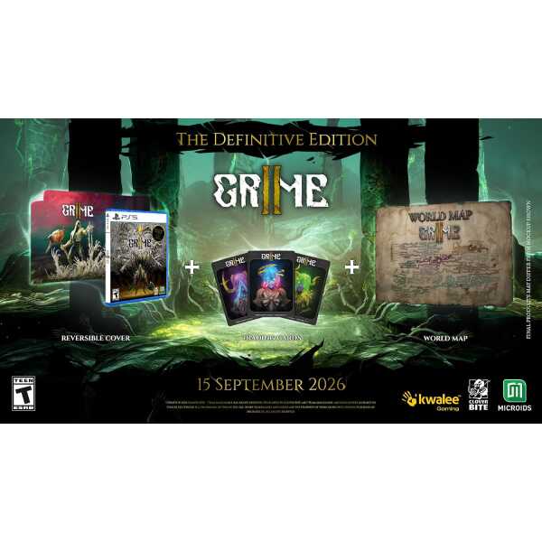 Definitive Edition game bundle with cover, cards, and world map.