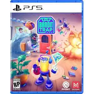 Bandit Trap game cover with colorful characters and action scene.