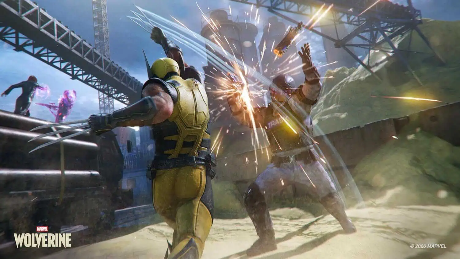 Wolverine and enemy in combat from Marvel's Wolverine game.