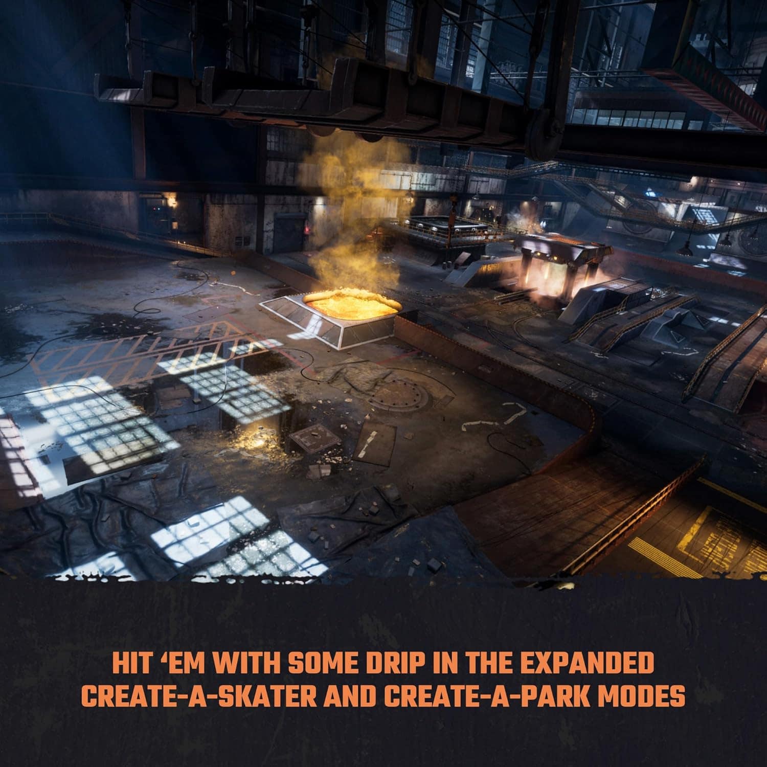 Action scene from Tony Hawk's Pro Skater 3 + 4 with skatepark environment.