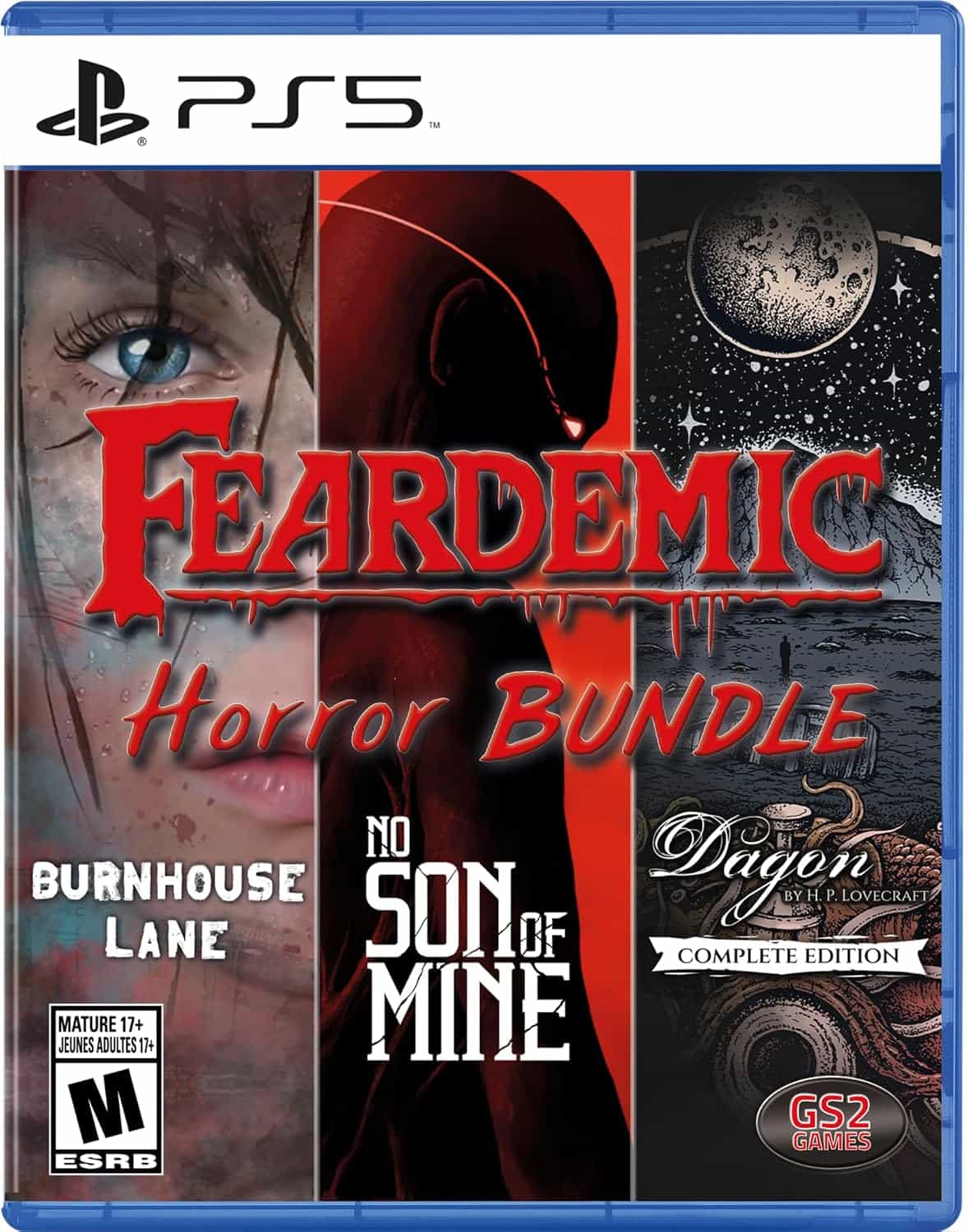 Horror game bundle featuring Burnhouse Lane, No Sona Mine, and Dagon. Perfect for horror fans and ga.
