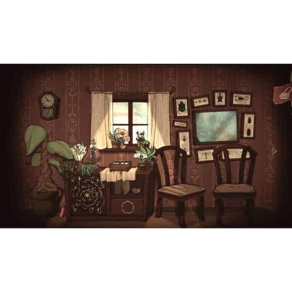 Interior scene from Tales From Candleforth showing vintage furniture and decor.