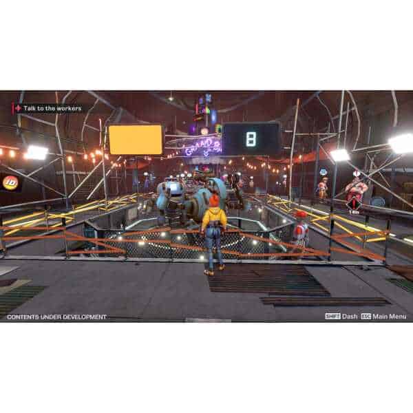 Futuristic arcade scene with players engaging in STARBITES game.