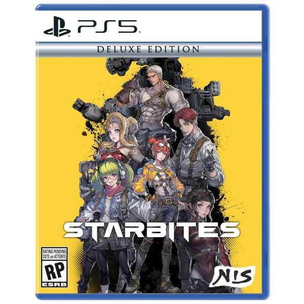 Starbites Deluxe Edition PS5 game cover with characters and vibrant design.