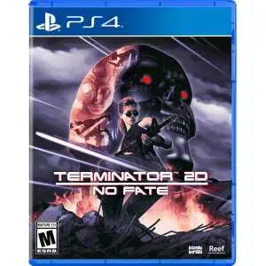 Action-packed Terminator 2: No Fate PS4 game cover with futuristic robot and hero.