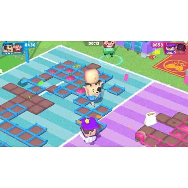 Colorful puzzle game scene with characters and grid layout for SEO.