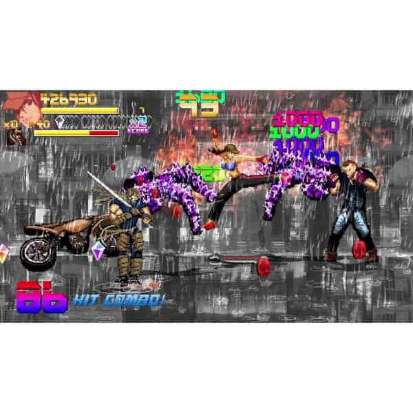 Gameplay screenshot from Fallen City Brawl showing combat scene with characters and effects.