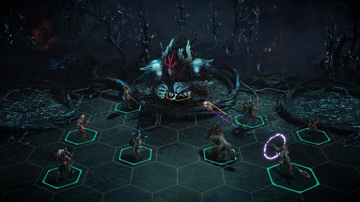 Strategic fantasy game with dark, mystical battlefield and powerful characters.