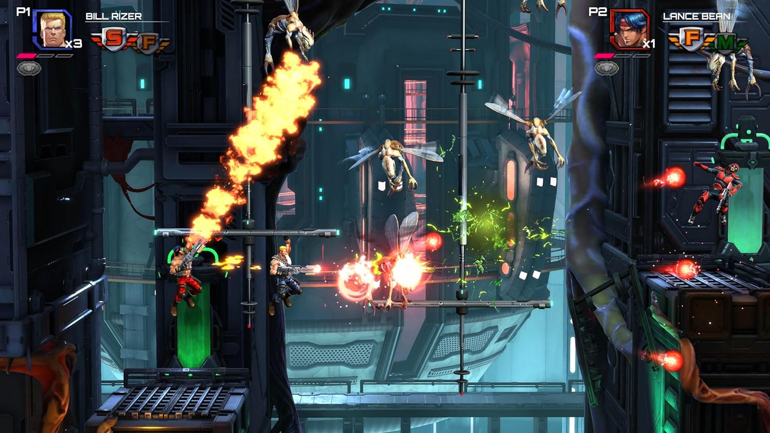 Gameware action game featuring intense combat, flying enemies, and futuristic cityscape visuals for immersive gameplay. Futuristic city action shooter game with flying enemies and explosive combat scenes.