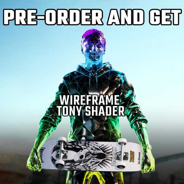 Tony Hawk's Pro Skater 3 + 4 pre-order with wireframe skateboard image.