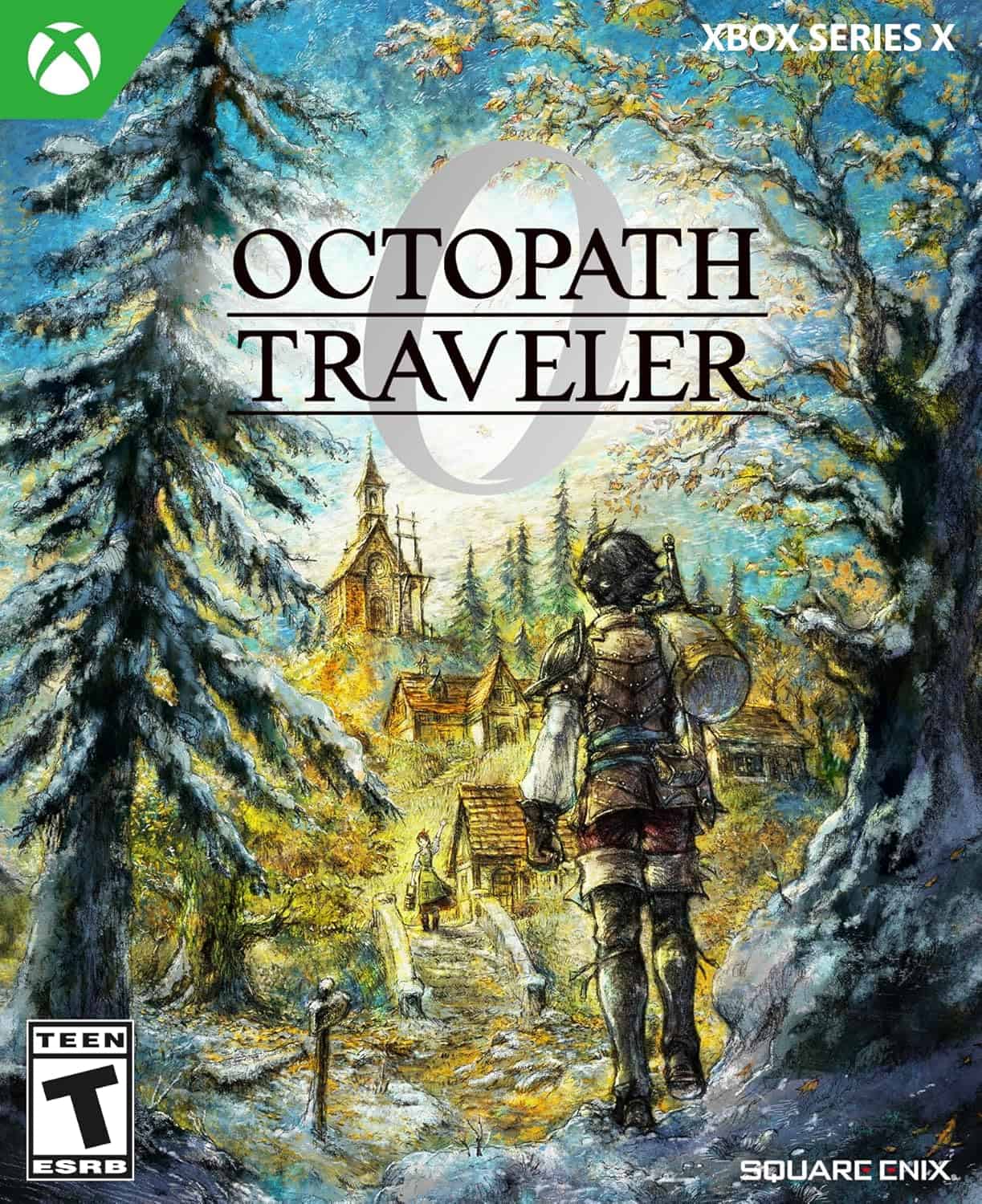 Exploring the world of OCTOPATH TRAVELER on Xbox Series X, featuring detailed fantasy landscape and.
