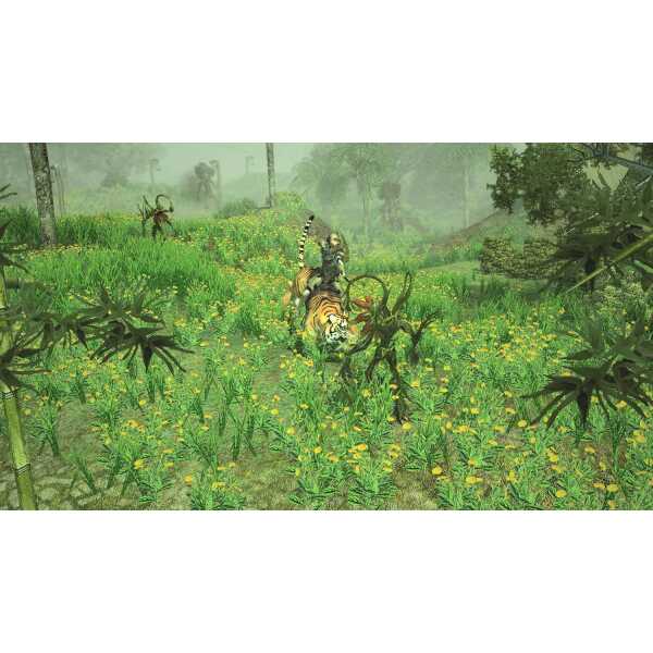 Lush jungle landscape with tigers and wildlife from Sacred 2 Remaster.