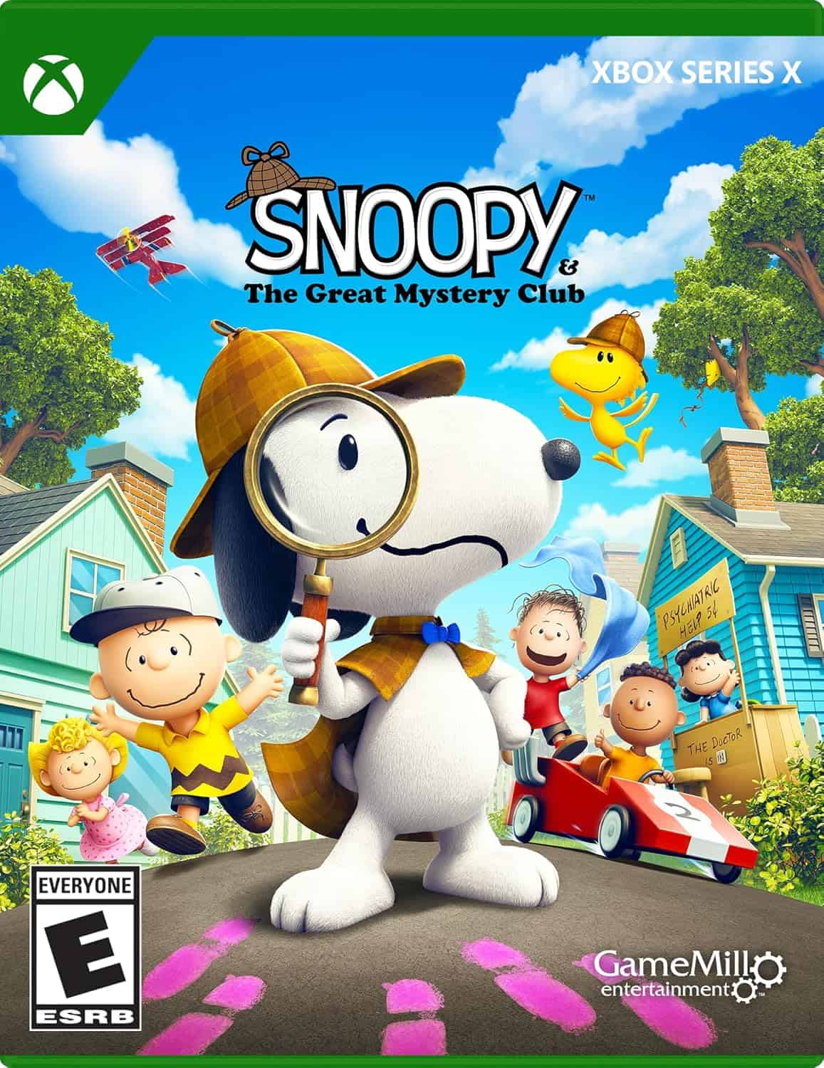 Snoopy and friends from The Great Mystery Club game on Xbox Series X.