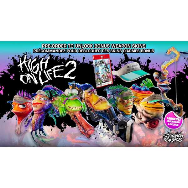 High on Life 2 collectible figurines and bonus weapon skins from Gameware.