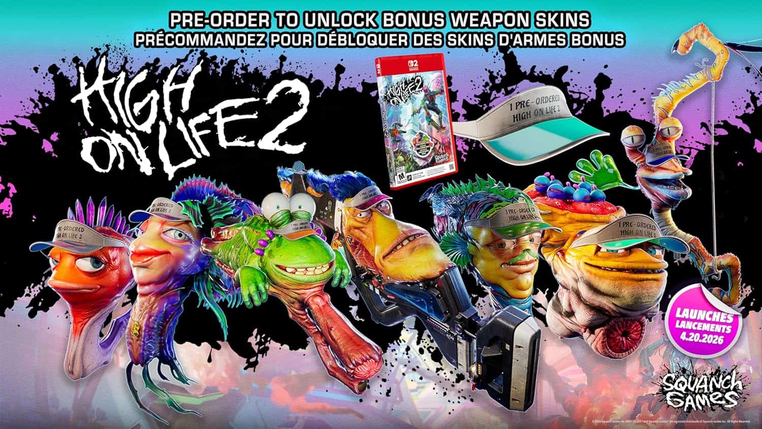 High on Life 2 collectible figurines and bonus weapon skins from Gameware.